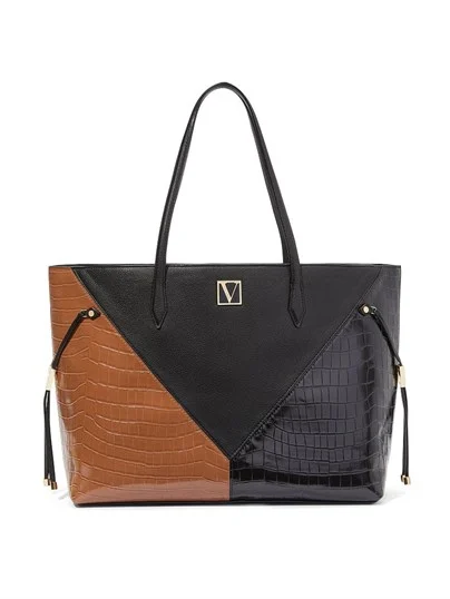 The Victoria Croc Colorblock Carryall Tote Omuz Çantası VS26520917