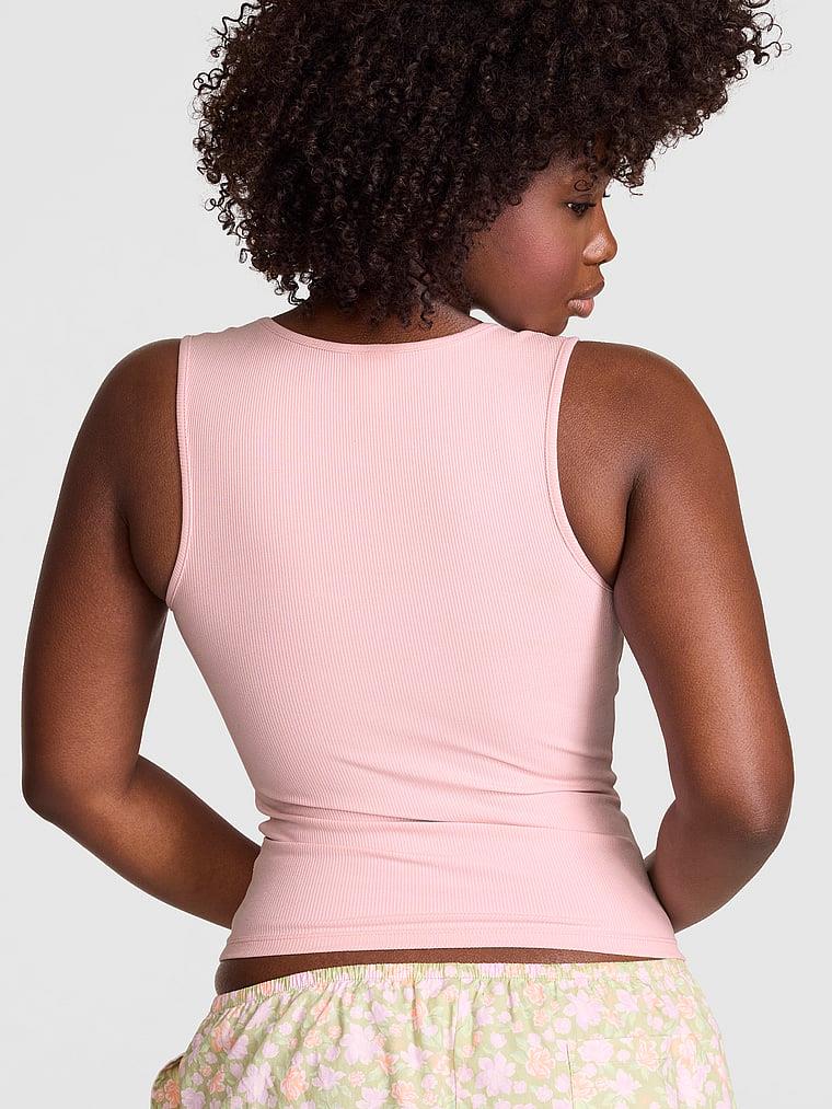 Pink All Day Yumuşak Fitilli Askili Bluz arka görünüm