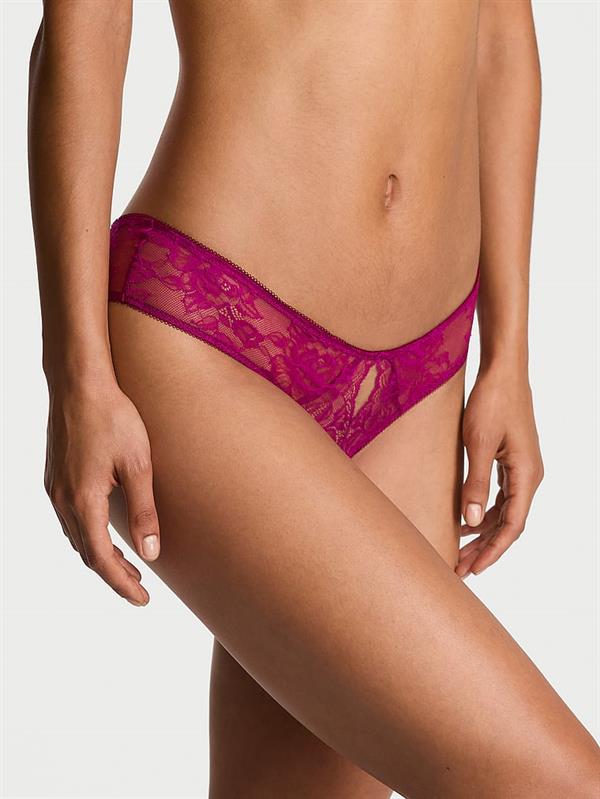 Dantelli Crotchless Cheeky Kulot ön görünüm