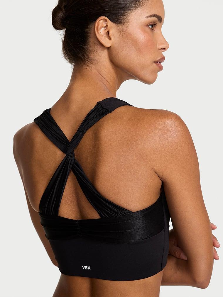 Vsx Elevate Tuxedo Işıltılı Sporcu Sütyeni arka görünümü