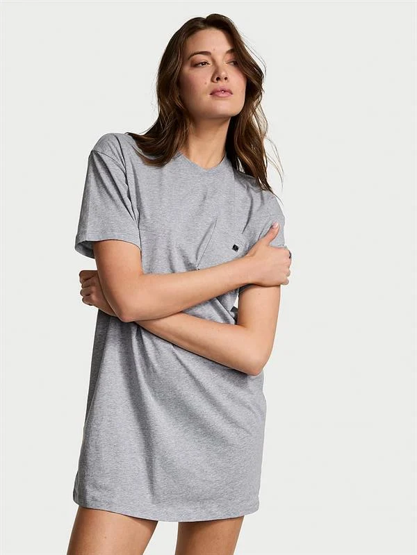 100 Pamuklu Oversize Uyku Tisortu