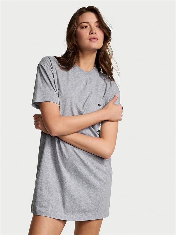 100 Pamuklu Oversize Uyku Tisortu
