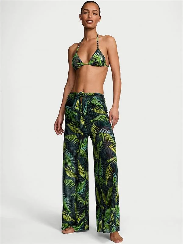 Beachwear Önden Baglamali Sifon Pantolon