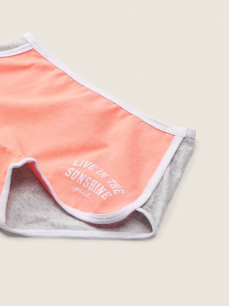 Pink Pamuklu Boyshort Kulot arka görünümü