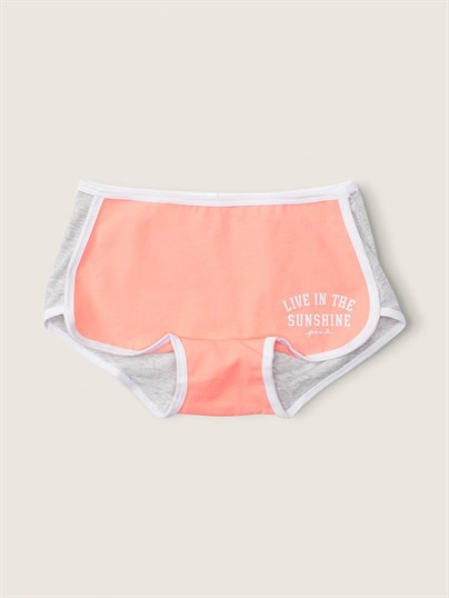 Pink Pamuklu Boyshort Kulot ön görünüm