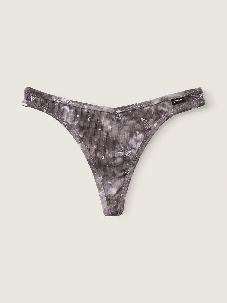 Pink Pamuk Tanga Kulot arka görünüm