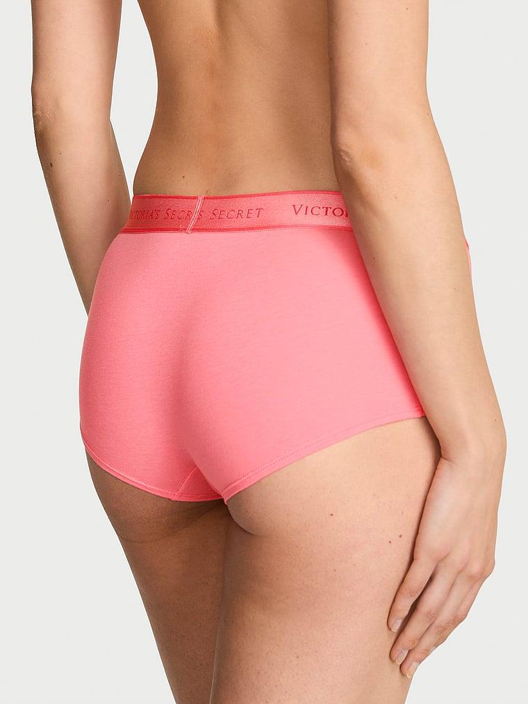 Logolu Pamuklu Boyshort Kulot arka görünümü