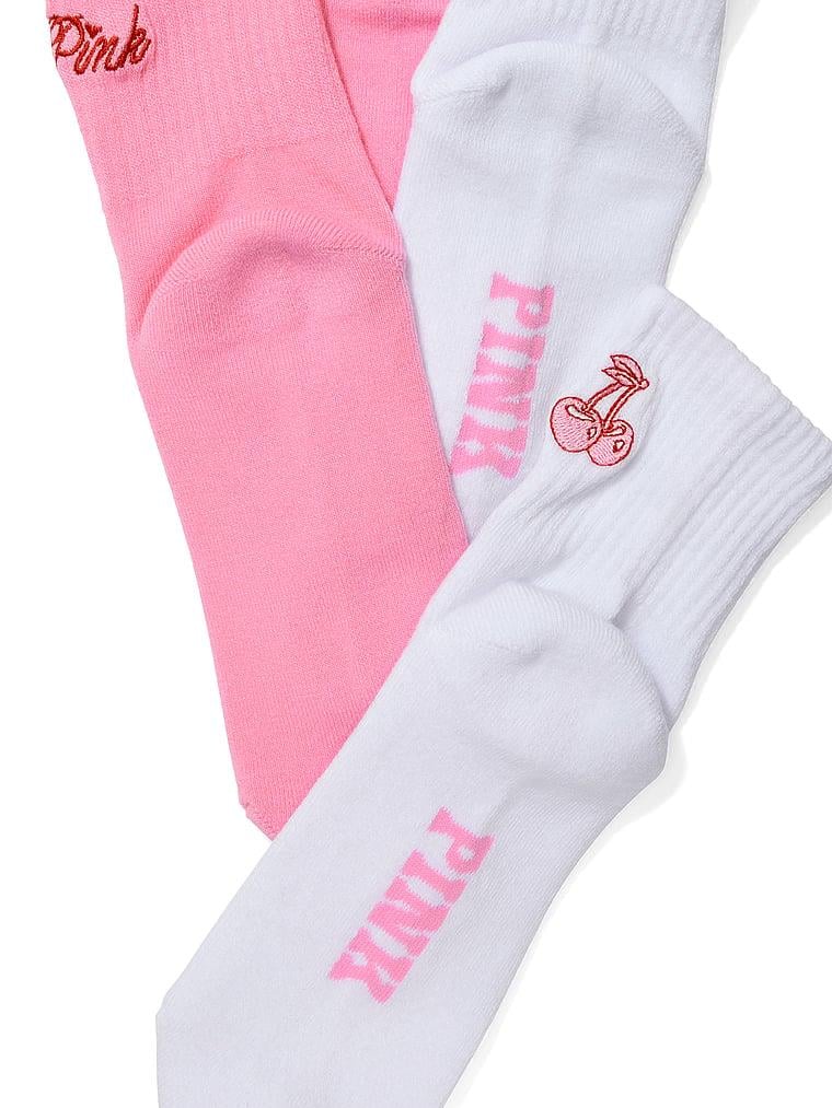 Pink 2li Paket Kısa Corap arka görünüm