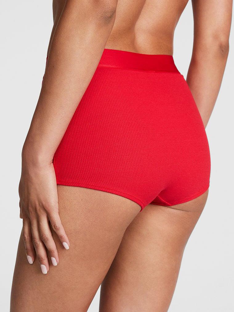 Pink Yüksek Bel Boyshort Kulot arka görünüm