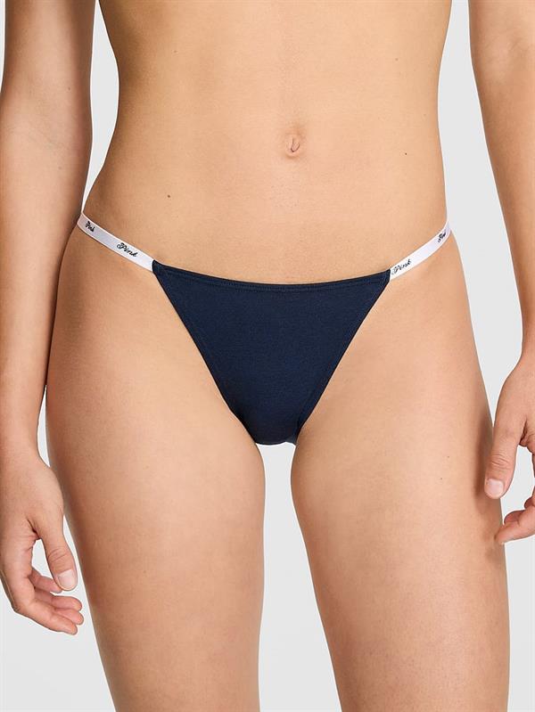 Pink Logolu Pamuklu Askili Bikini Kulotu