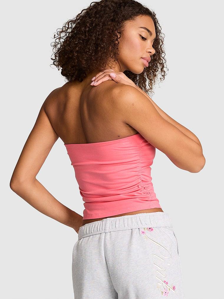Pink All Day Pamuklu Buzgulu Straplez Bustiyer arka görünümü