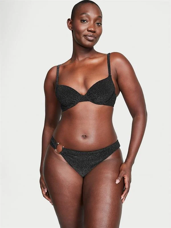 Işıltılı Icon Push Up Bikini Ustu