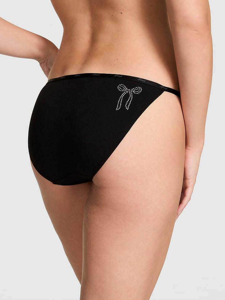 Pink Logolu Pamuklu Askili Bikini Kulotu arka görünümü