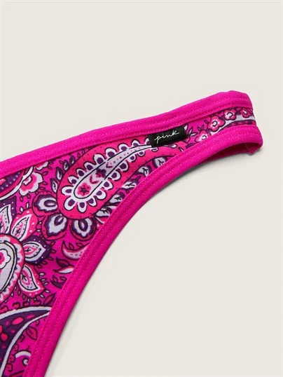 Pink Pamuk Tanga Kulot