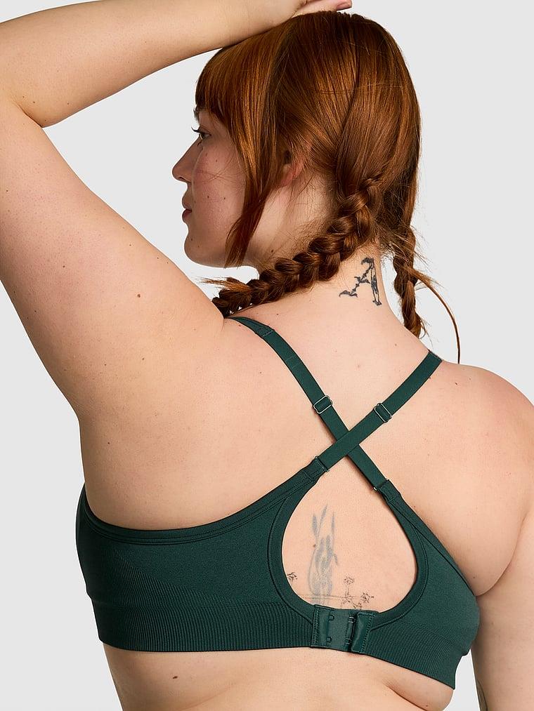 Pink Seamless Air Hafif Destekli Sporcu Sütyeni arka görünüm