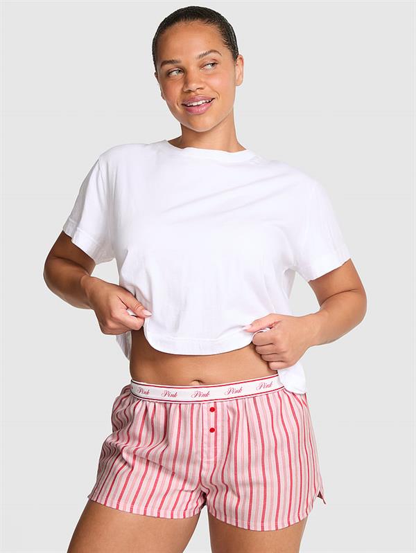 Pink Flanel Pijama Sortu