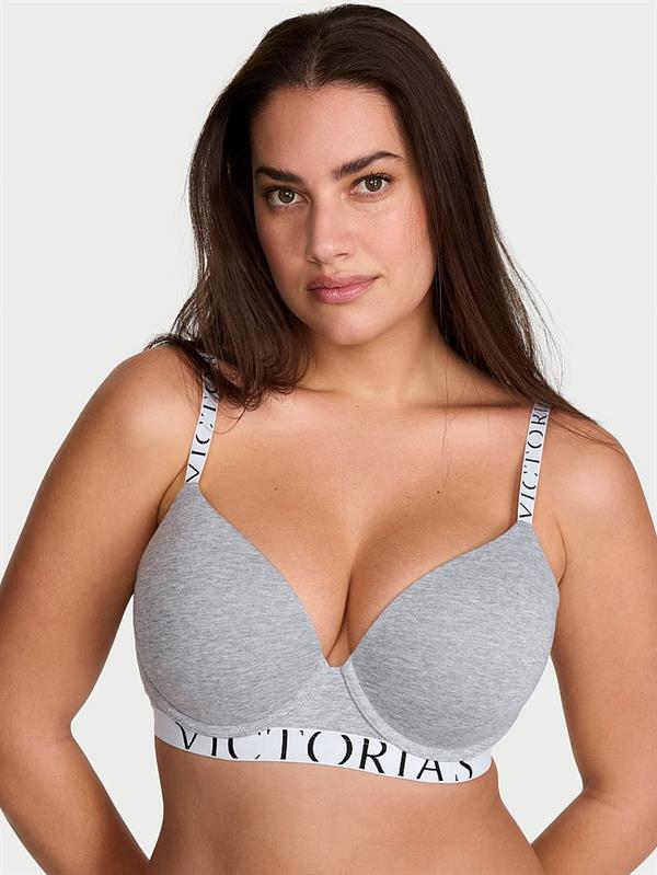 Perfect Shape Pamuklu Logo Detayli Push Up Sütyen ön görünüm