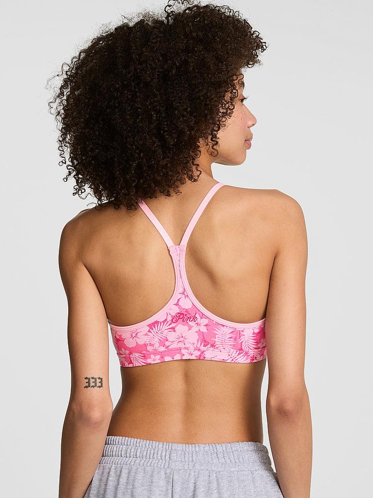 Pink All Day Pamuklu Yuvarlak Yaka Sporcu Sütyeni arka görünümü