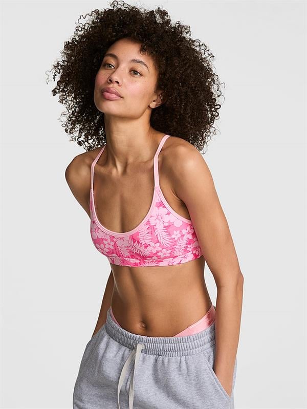 Pink All Day Pamuklu Yuvarlak Yaka Sporcu Sütyeni ön görünüm