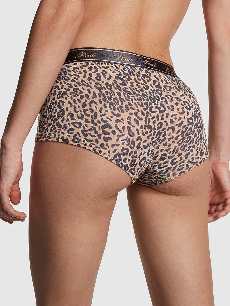 Pink Logolu Pamuklu Boyshort Kulot arka görünümü