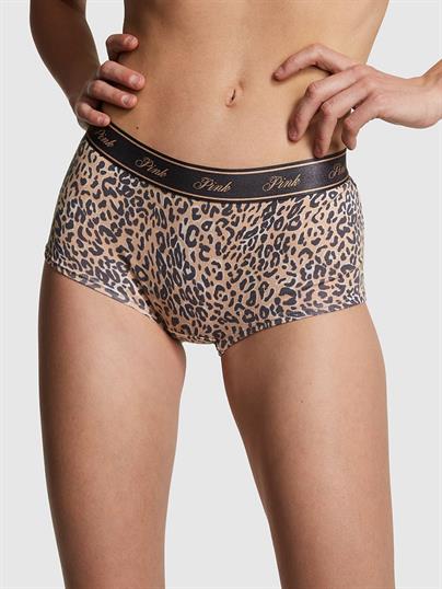 Pink Logolu Pamuklu Boyshort Kulot