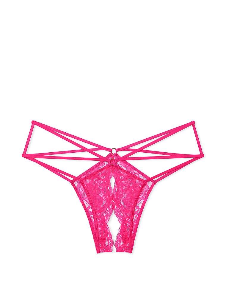 Crotchless Dantelli Askili Cheeky Kulot arka görünümü