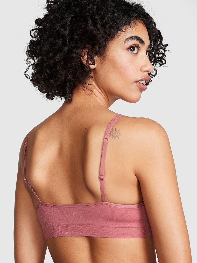 Pink Seamless Balensiz Push Up Bralet arka görünümü