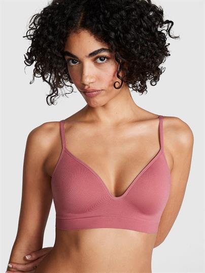 Pink Seamless Balensiz Push Up Bralet ön görünüm