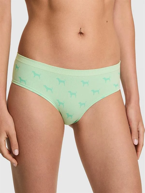 Pink Seamless Hiphugger Kulot ön görünüm