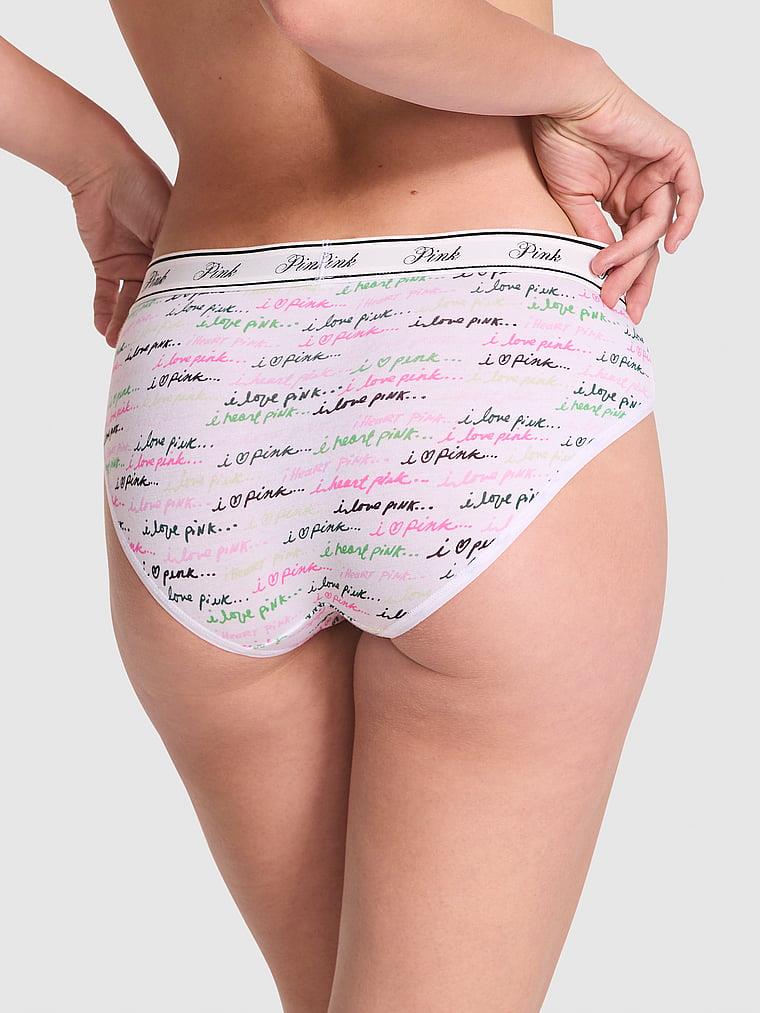 Pink Logolu Pamuklu Hiphugger Kulot arka görünümü