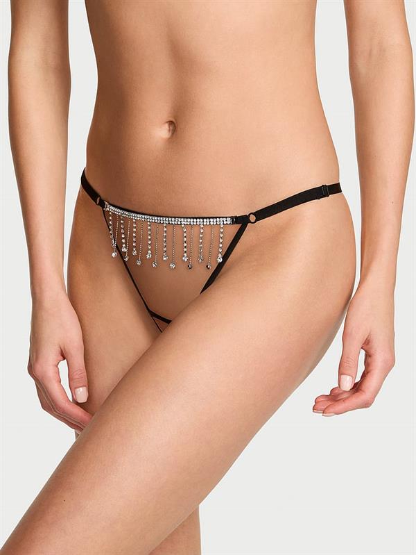 Puskullu Işıltılı Ayarlanabilir V String Kulot