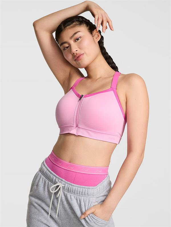 Pink Seamless Air Yogun Destekli Sporcu Sütyeni