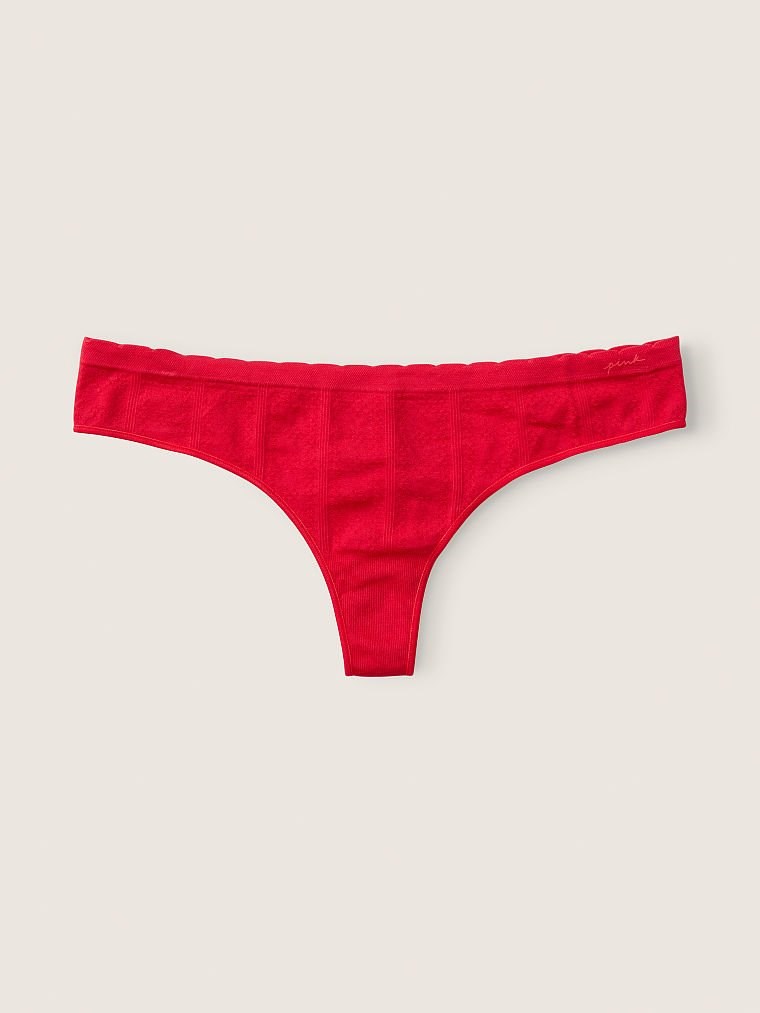 Pink Seamless Tanga Kulot arka görünümü