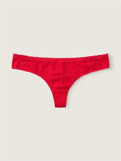 Pink Seamless Tanga Kulot ön görünüm