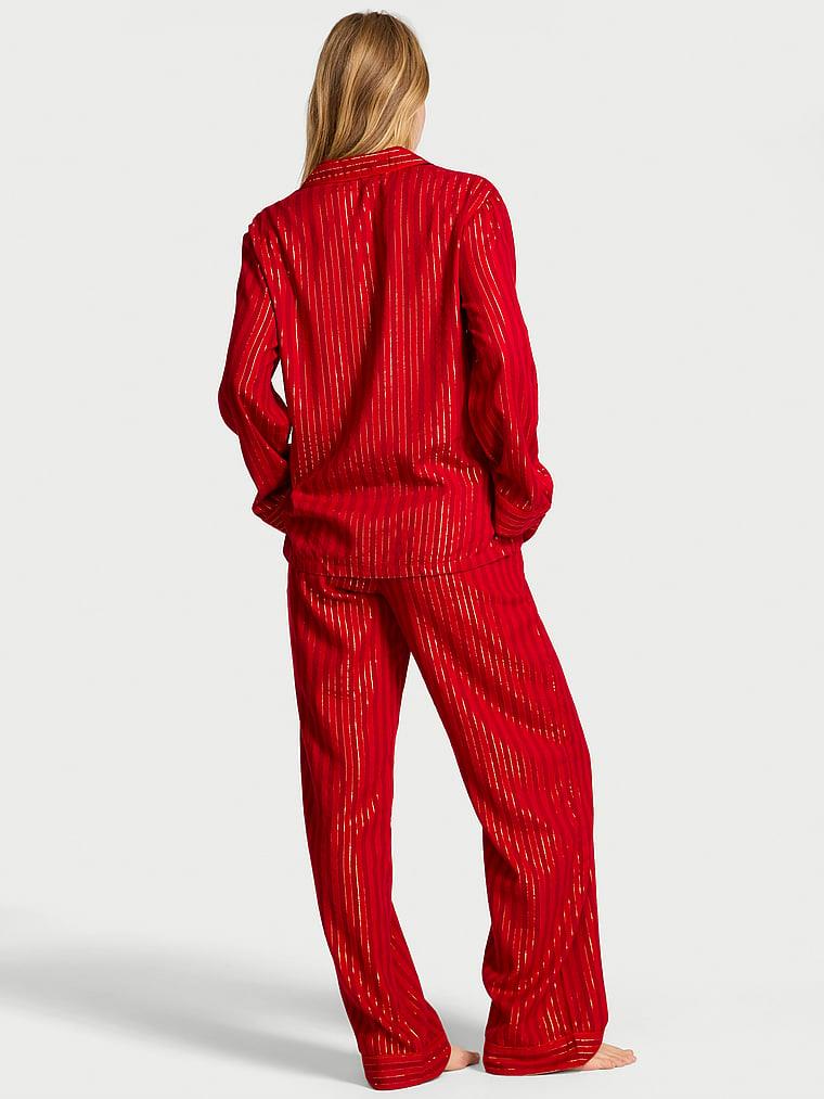 Flannel Uzun Pijama Takimi arka görünümü