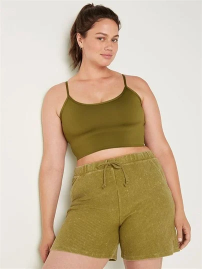 Pink Ultimate Ince Astarli Spor Crop ön görünüm