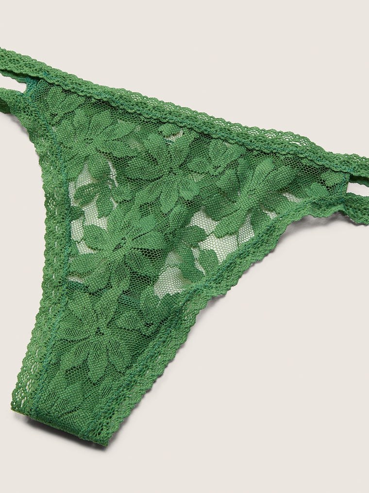 Victorias S Secret Pink Dantelli Askili Tanga arka görünümü