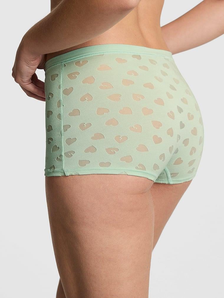 Pink Pamuklu Boyshort Kulot arka görünümü