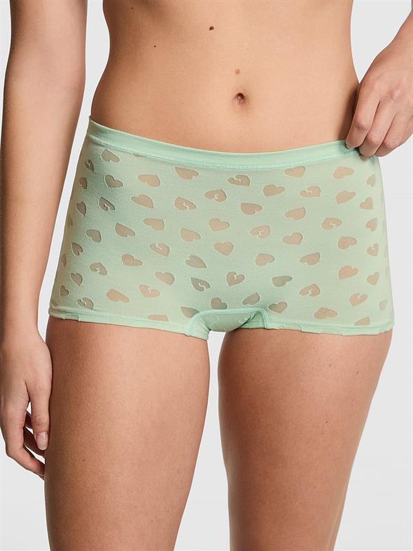 Pink Pamuklu Boyshort Kulot
