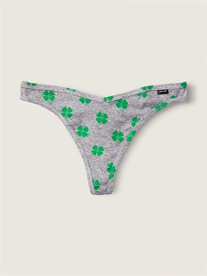 Pink Pamuk Tanga Kulot ön görünüm