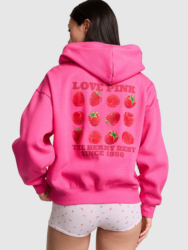 Pink Ivy Kampus Fermuarli Kapusonlu Ust arka görünümü