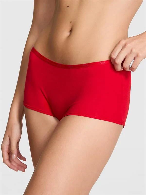 Pink Logolu Pamuklu Boyshort Kulot ön görünüm