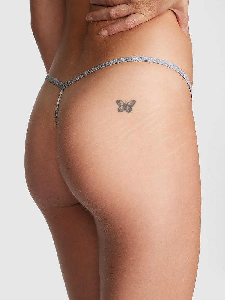 Pink Pamuklu V String Kulot arka görünüm