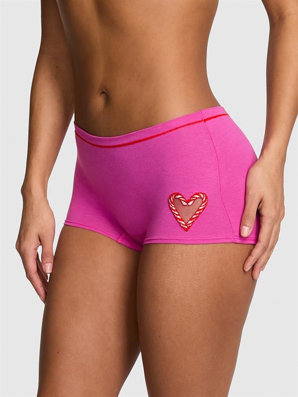 Pink Pamuklu Boyshort Kulot ön görünüm