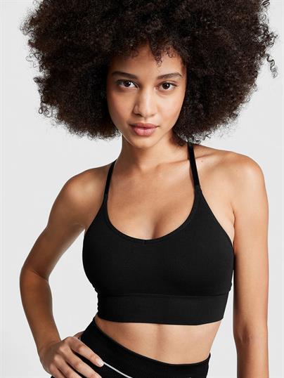 Pink Seamless Racerback Sporcu Sütyeni
