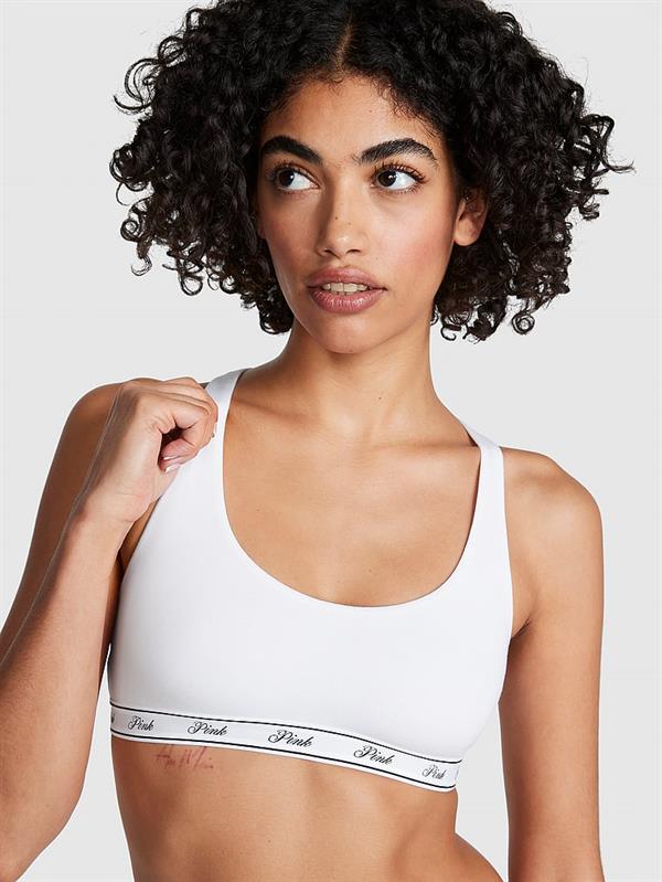 Pink Pamuklu Racerback Bralet