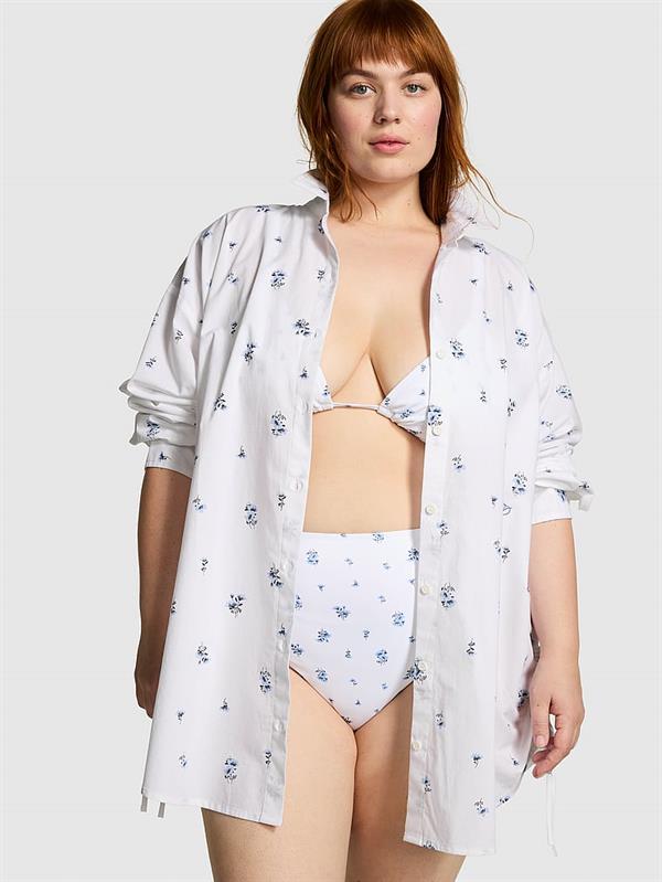 Pink Pamuklu Poplin Gomlek