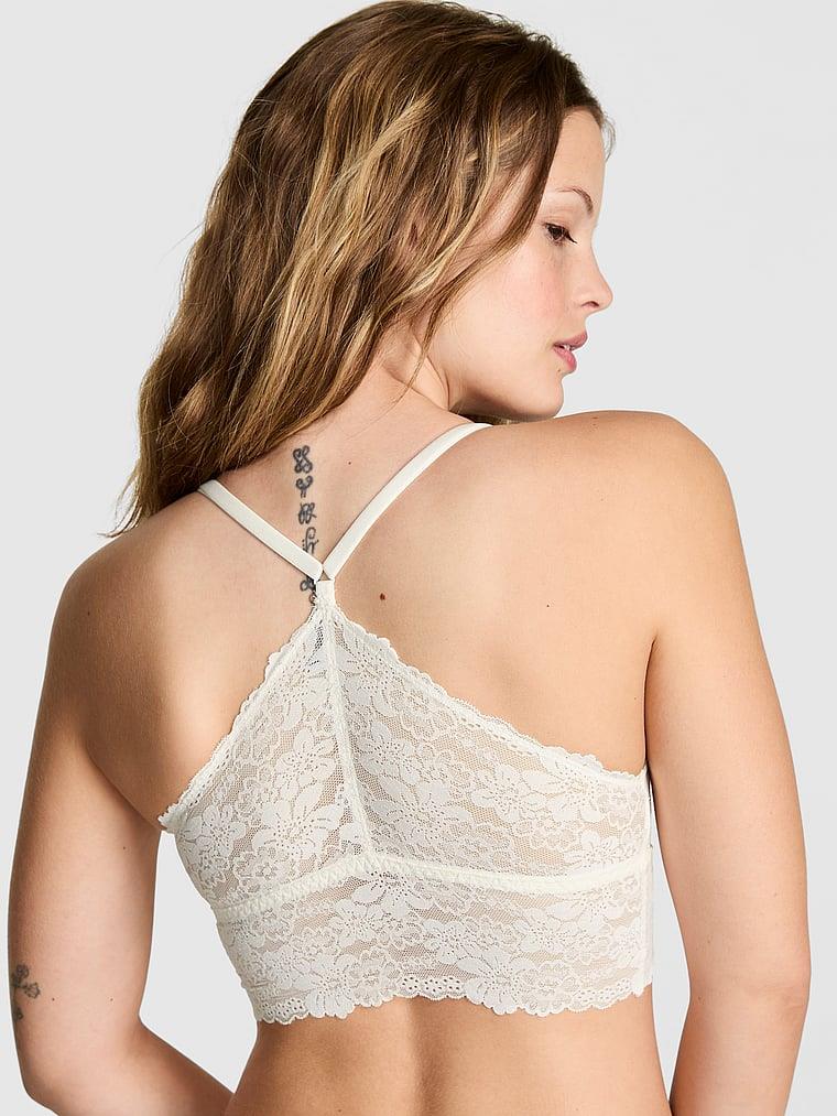 Pink Wink Lovely Dantelli Ucgen Bralet arka görünümü