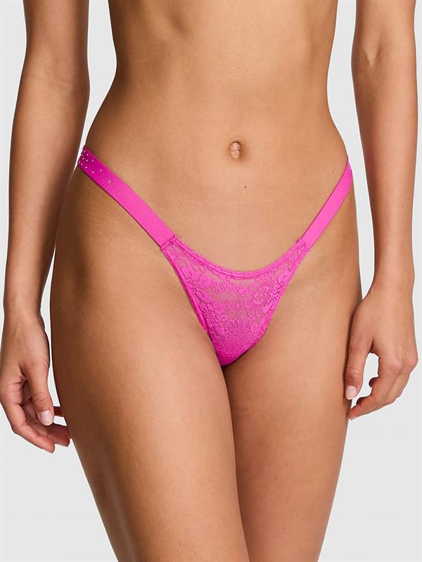 Pink Wink Bling Dantelli Mikro Tanga ön görünüm