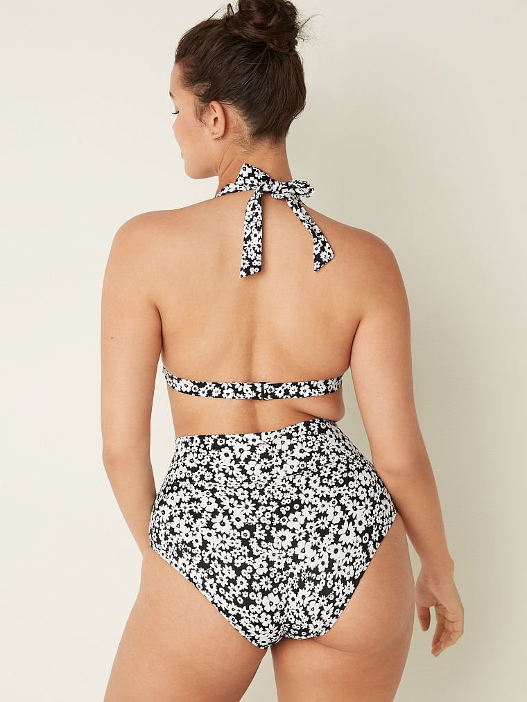 Pink Yüksek Bel Shortie Bikini Alti arka görünümü